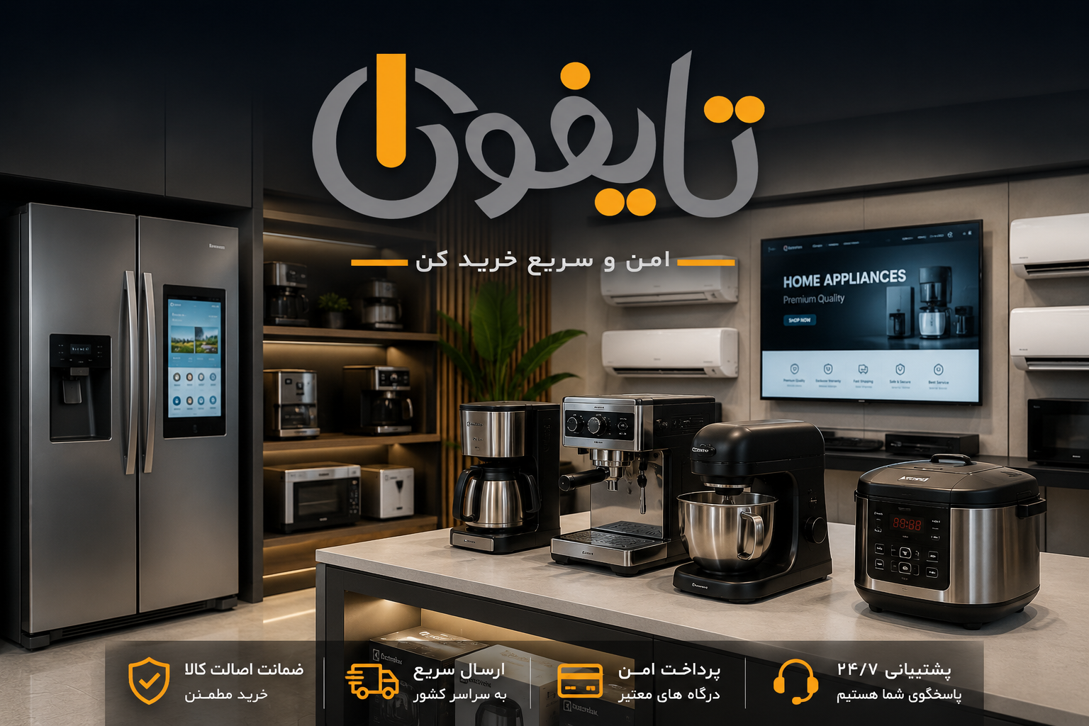 فروشگاه تایفون؛ همراه مطمئن شما در خرید لوازم خانگی